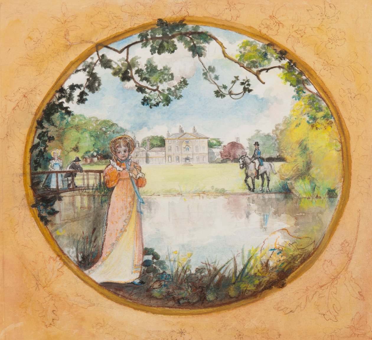 Mr Darcy Approaching, 2008 (wc & křída na papíře) od Caroline Hervey Bathurst