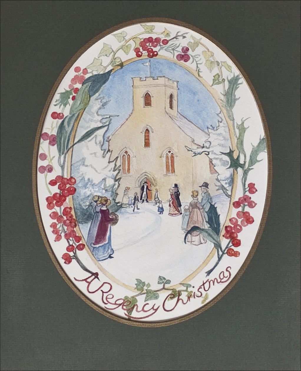 Regency Christmas, 2008 (wc na papíře) od Caroline Hervey Bathurst
