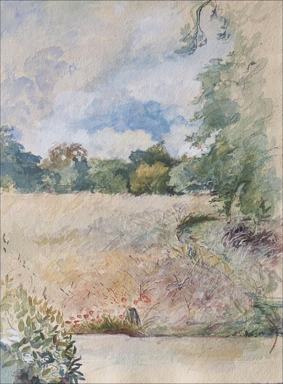 Léto 2007 (pastel a wc na papíře) od Caroline Hervey Bathurst