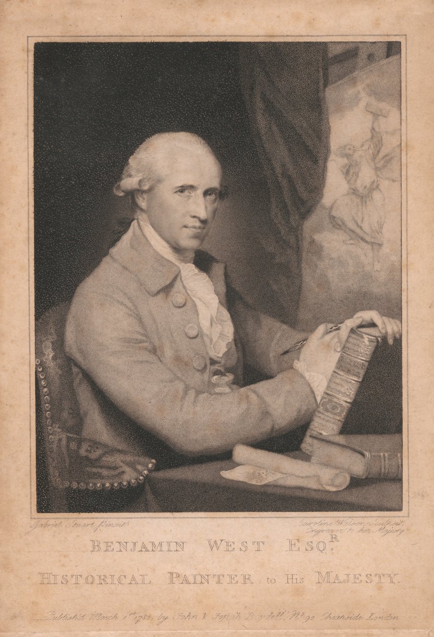 Benjamin West Esq., historický malíř Jeho Veličenstva od Caroline Watson