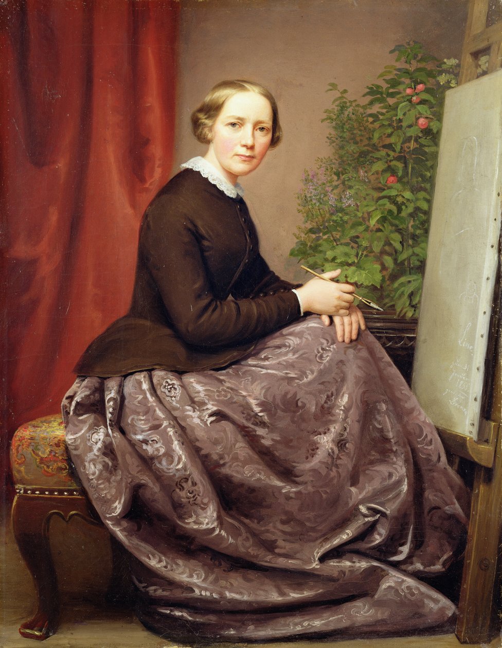 Autoportrét, 1855 od Caroline von der Embde