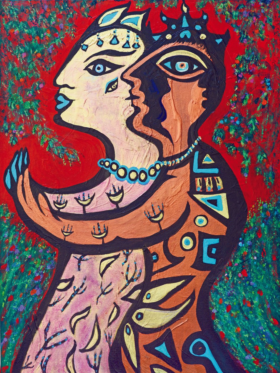 Blesséd Lovers, 2013 (akryl na plátně) od Carolyn Mary Kleefeld