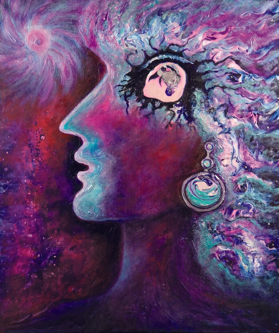 Quantum Diva, 2008 (olej na plátně) od Carolyn Mary Kleefeld