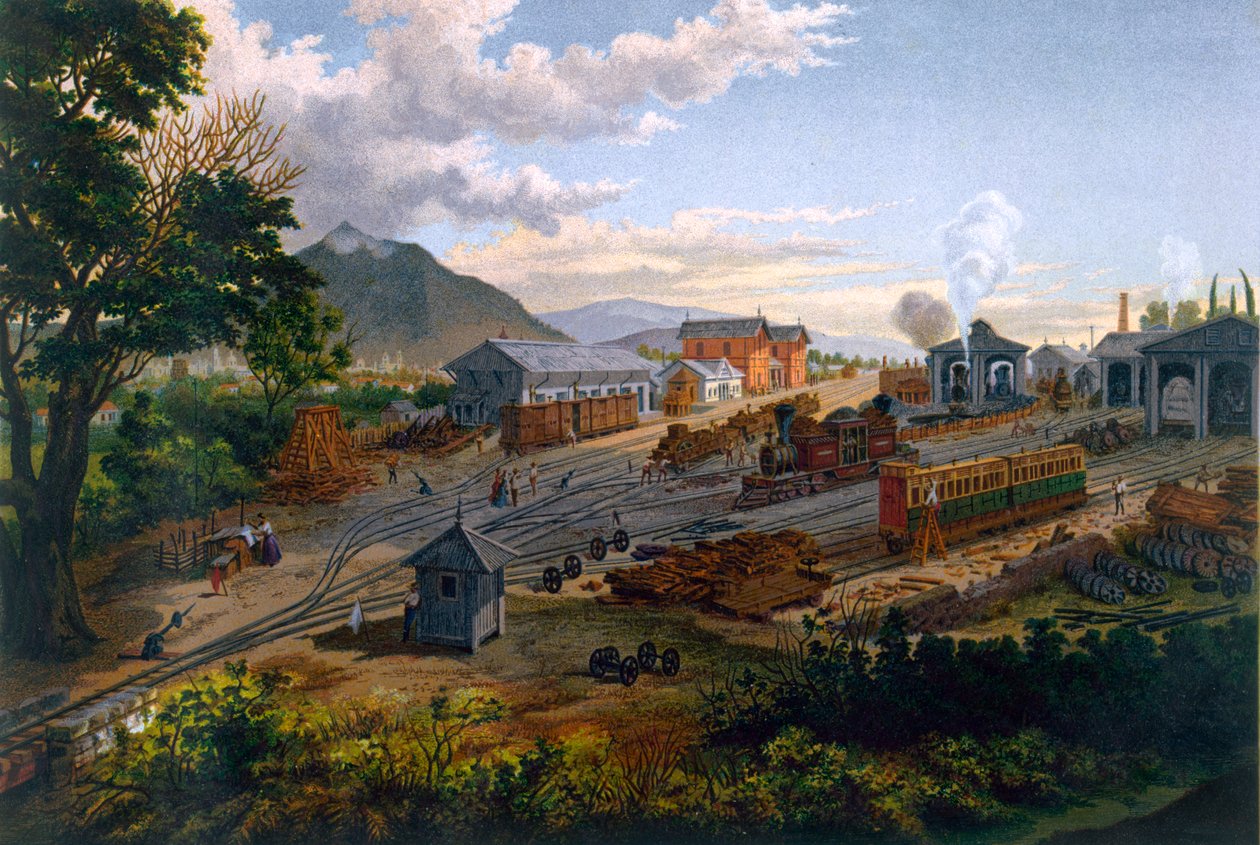 Stanice v Orizaba, 1878 od Casimiro Castro