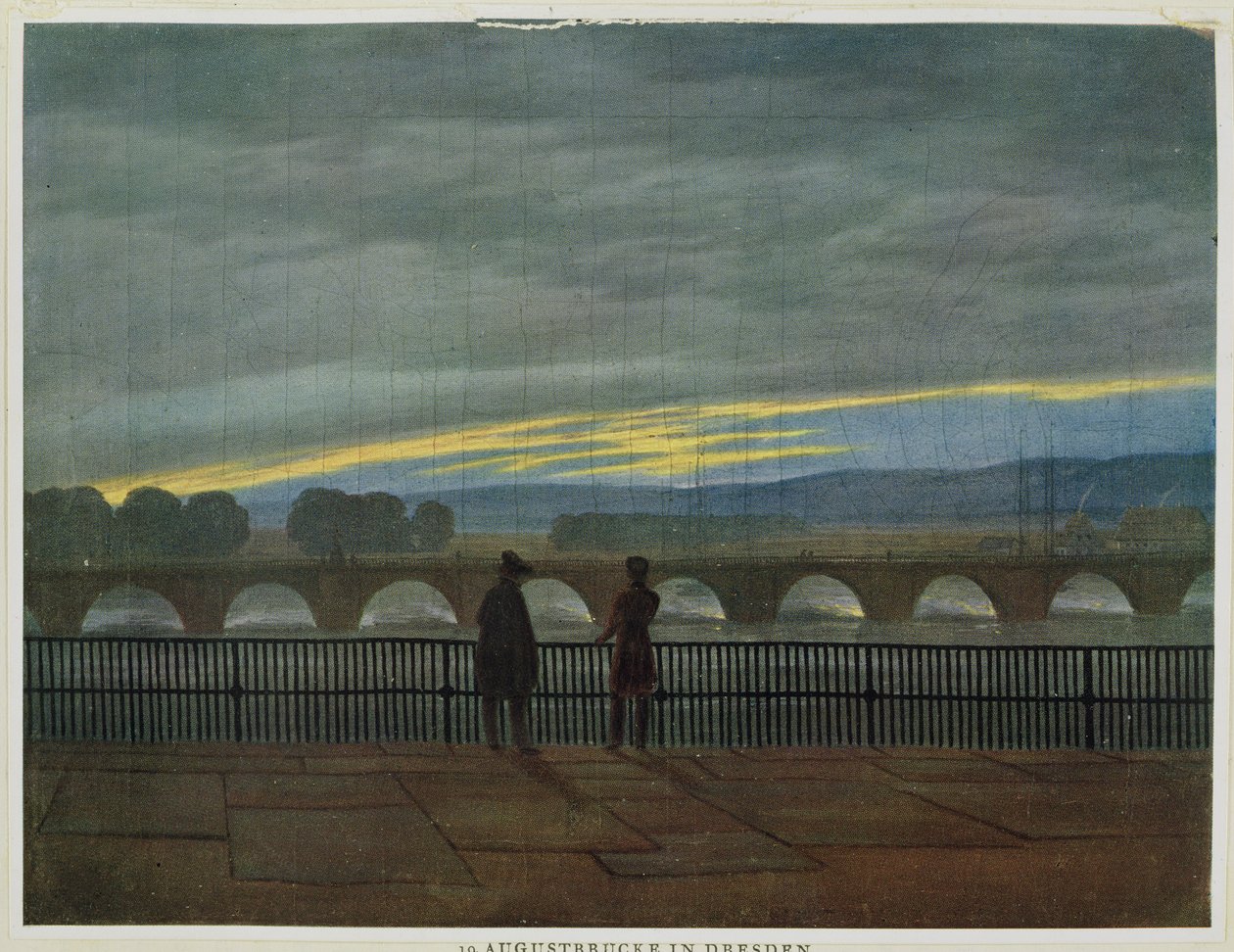 August Bridge v Drážďanech od Caspar David Friedrich