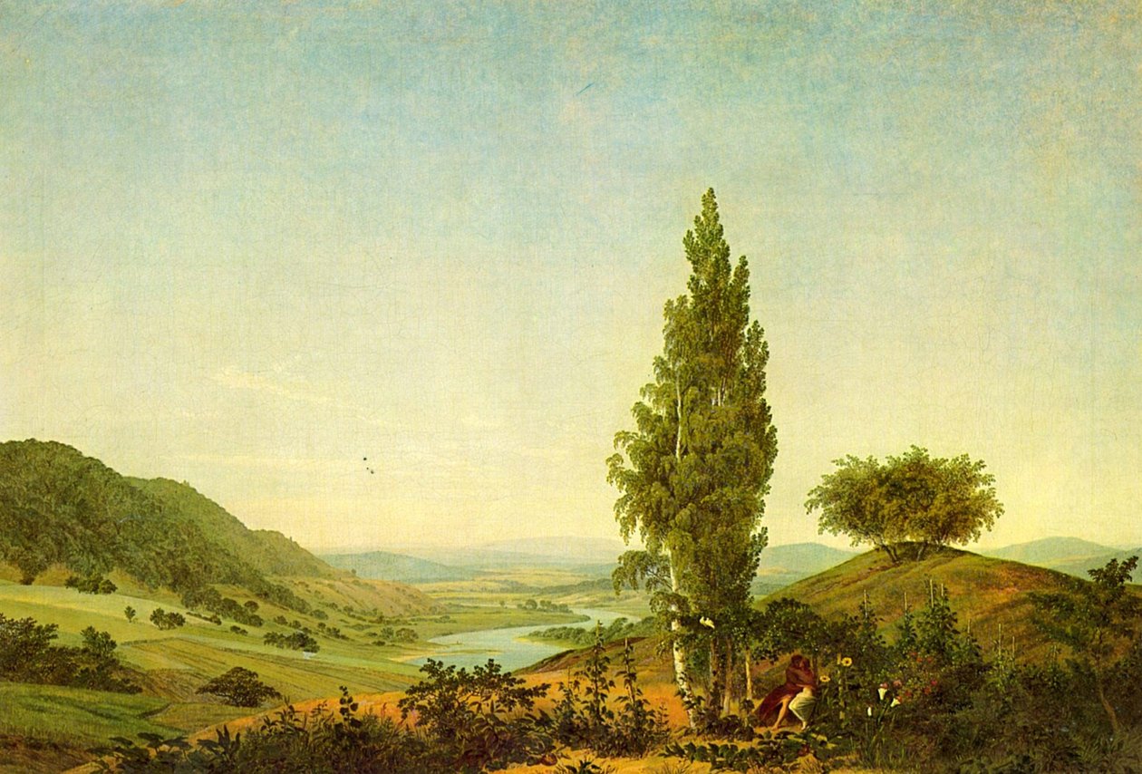Léto (Krajina s milenci) od Caspar David Friedrich
