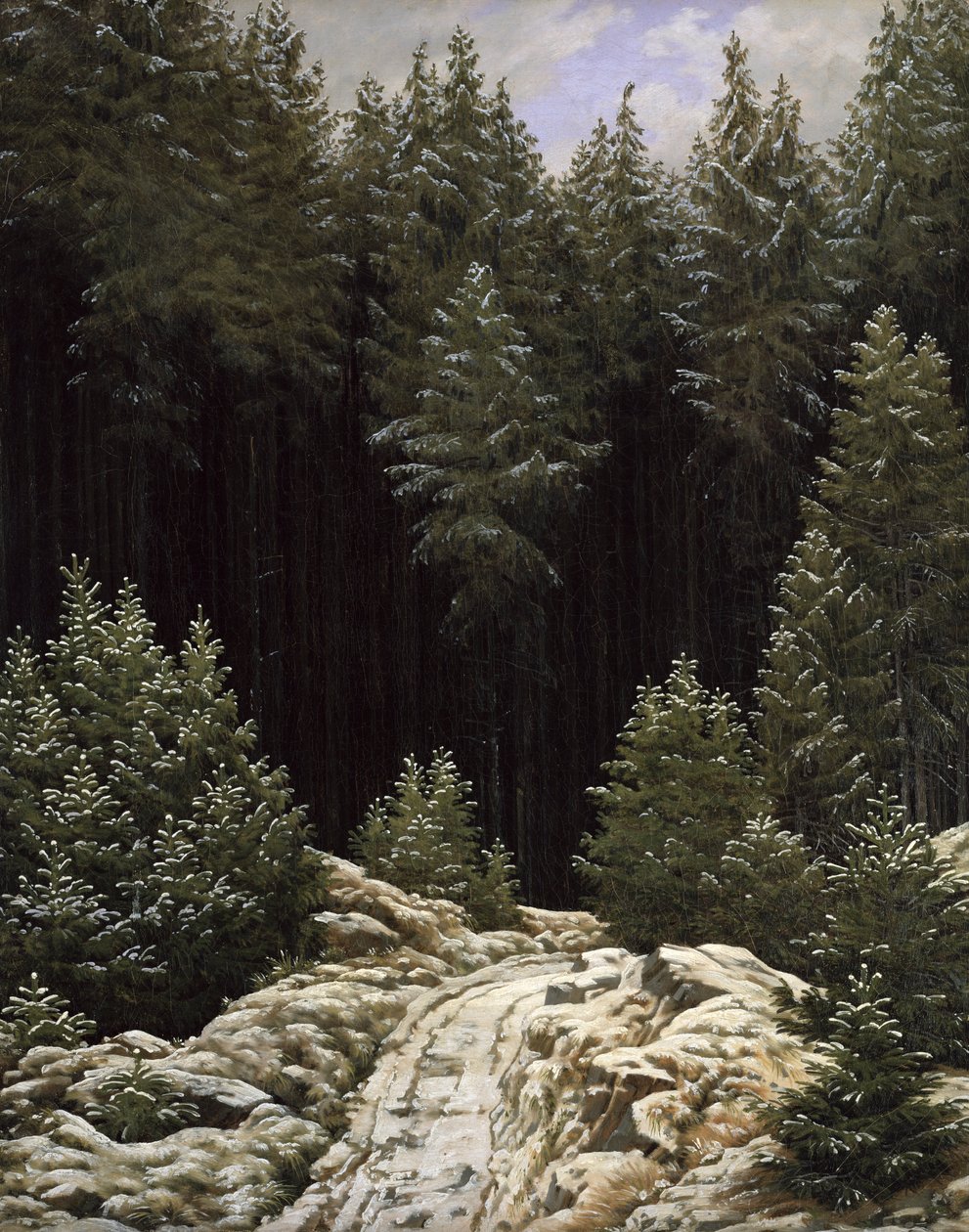 Časný sníh, kolem roku 1828 od Caspar David Friedrich