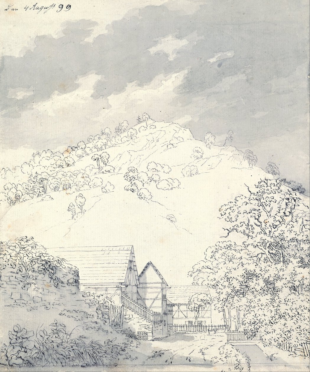 Stateky u svahu od Caspar David Friedrich