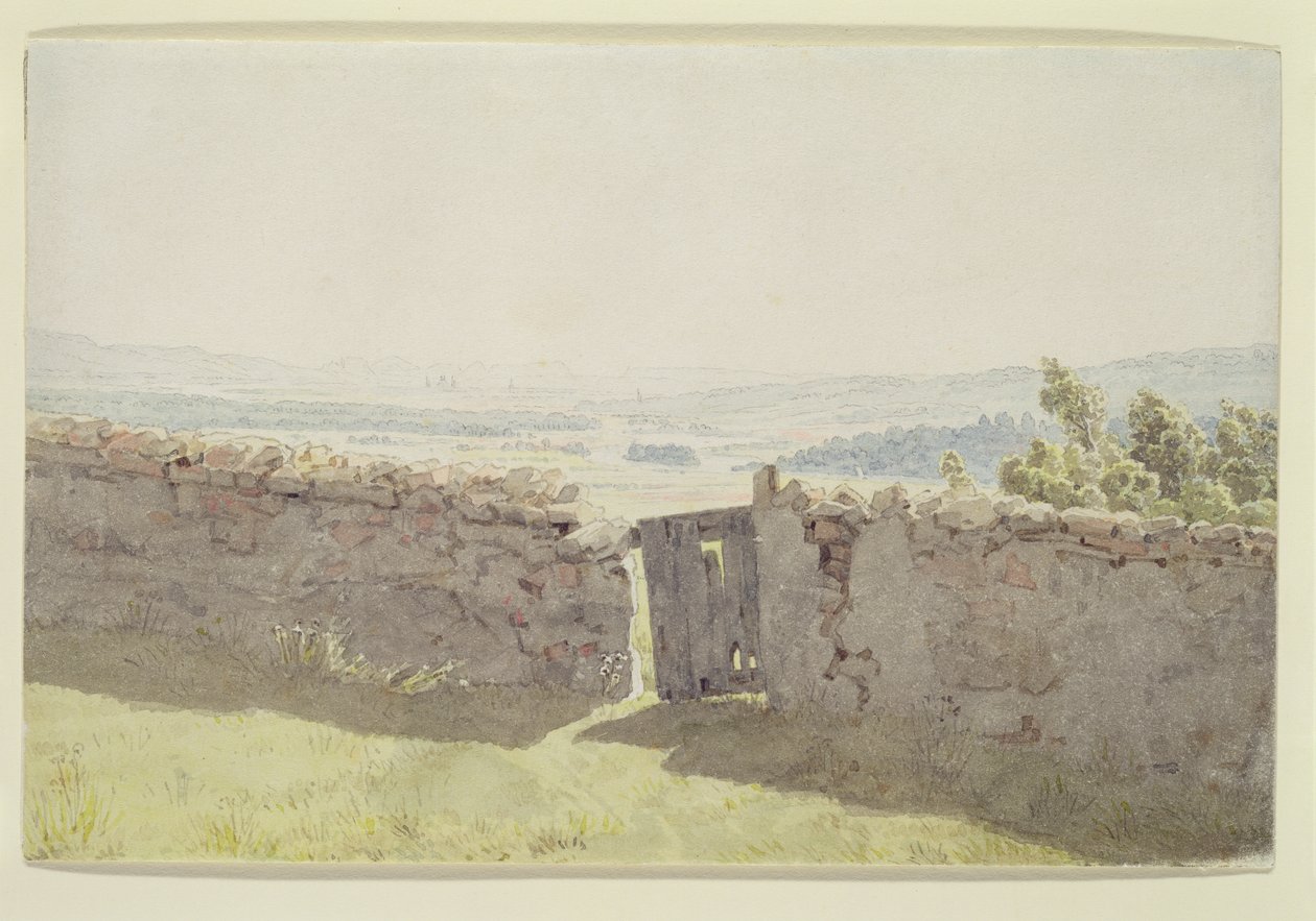 Brána v zahradní zdi od Caspar David Friedrich
