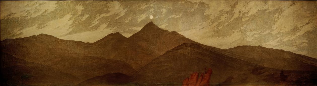 Měsíc nad Krkonošemi od Caspar David Friedrich