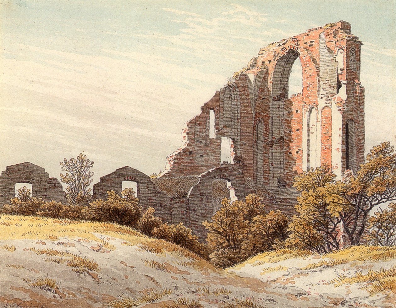 Ruiny Eldeny od Caspar David Friedrich