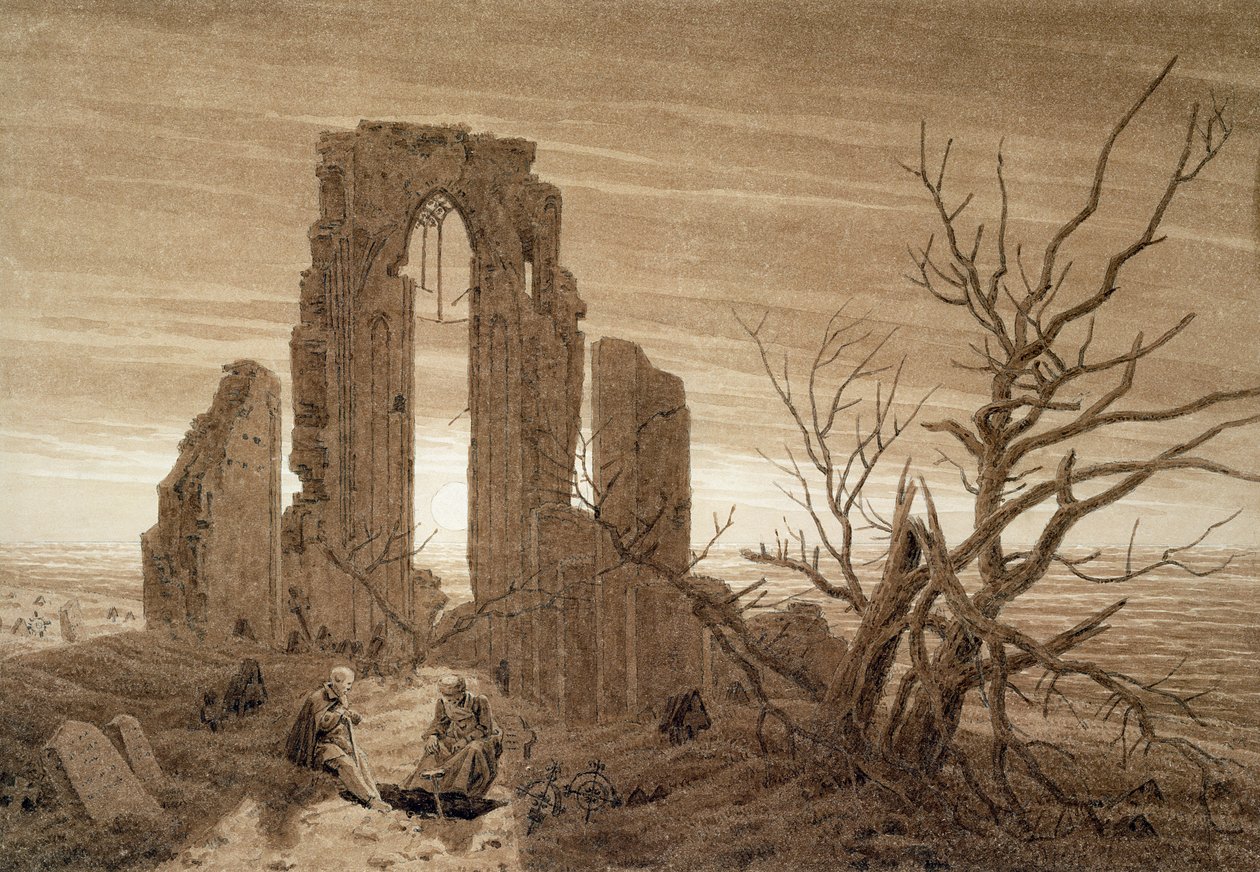Zima (inkoust a tužka na papíře) od Caspar David Friedrich