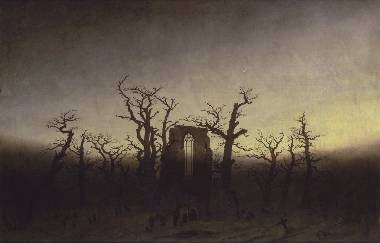 Opatství mezi duby, asi 1809 od Caspar David Friedrich