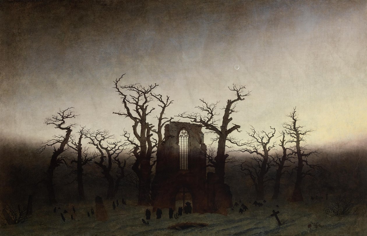 Opatství v dubovém lese od Caspar David Friedrich