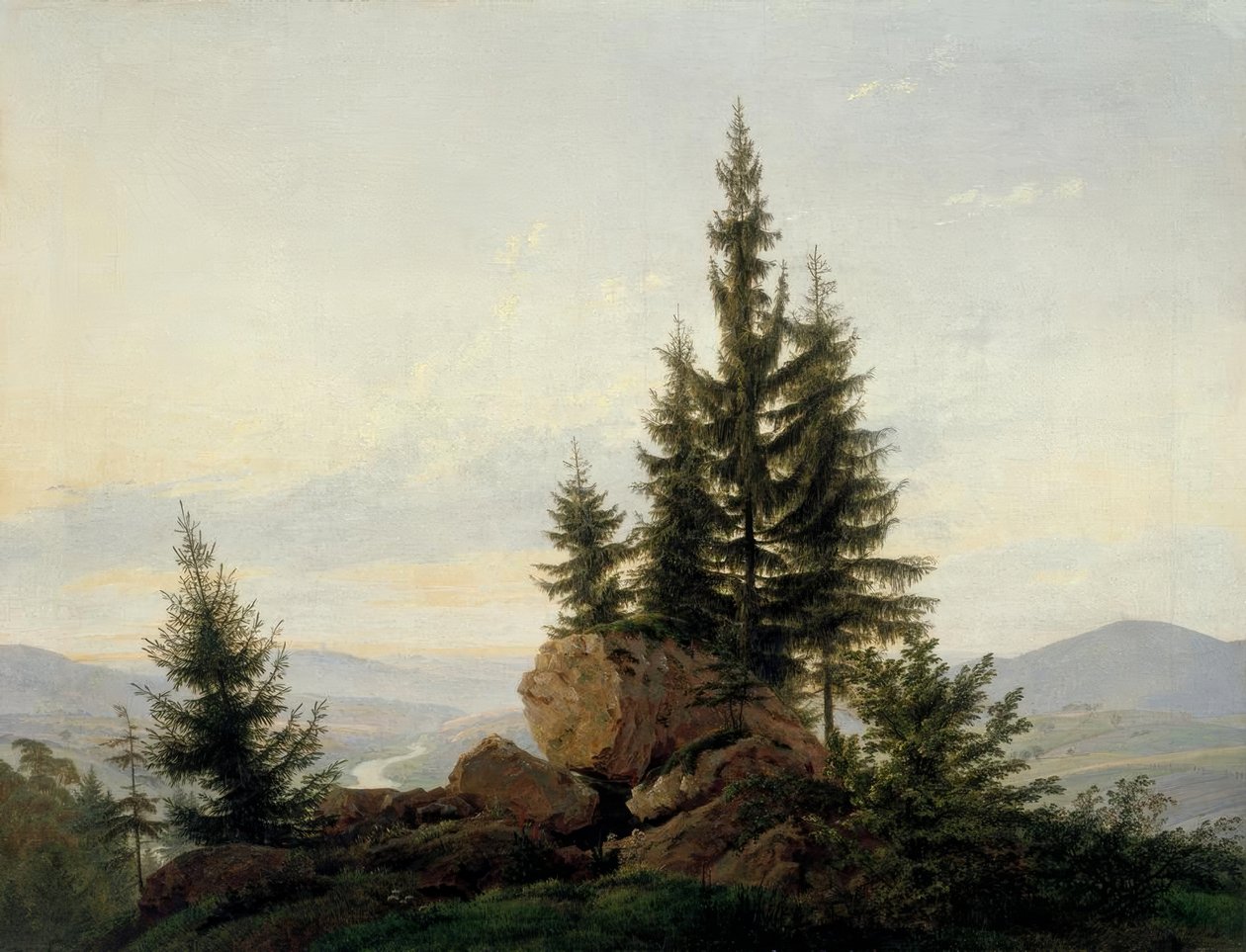 Pohled do údolí Labe od Caspar David Friedrich