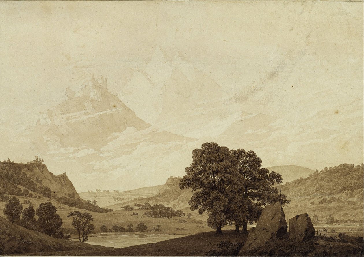 Podzim – Večer – Zralost (z cyklu „Roční období, denní doby a životní etapy člověka“ z roku 1803) od Caspar David Friedrich