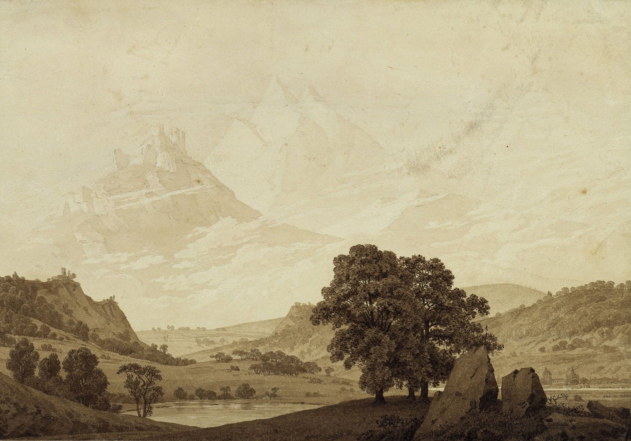 Podzim - Večer - Zralost z ročních období, denních dob a cyklu věků člověka, 1803 od Caspar David Friedrich