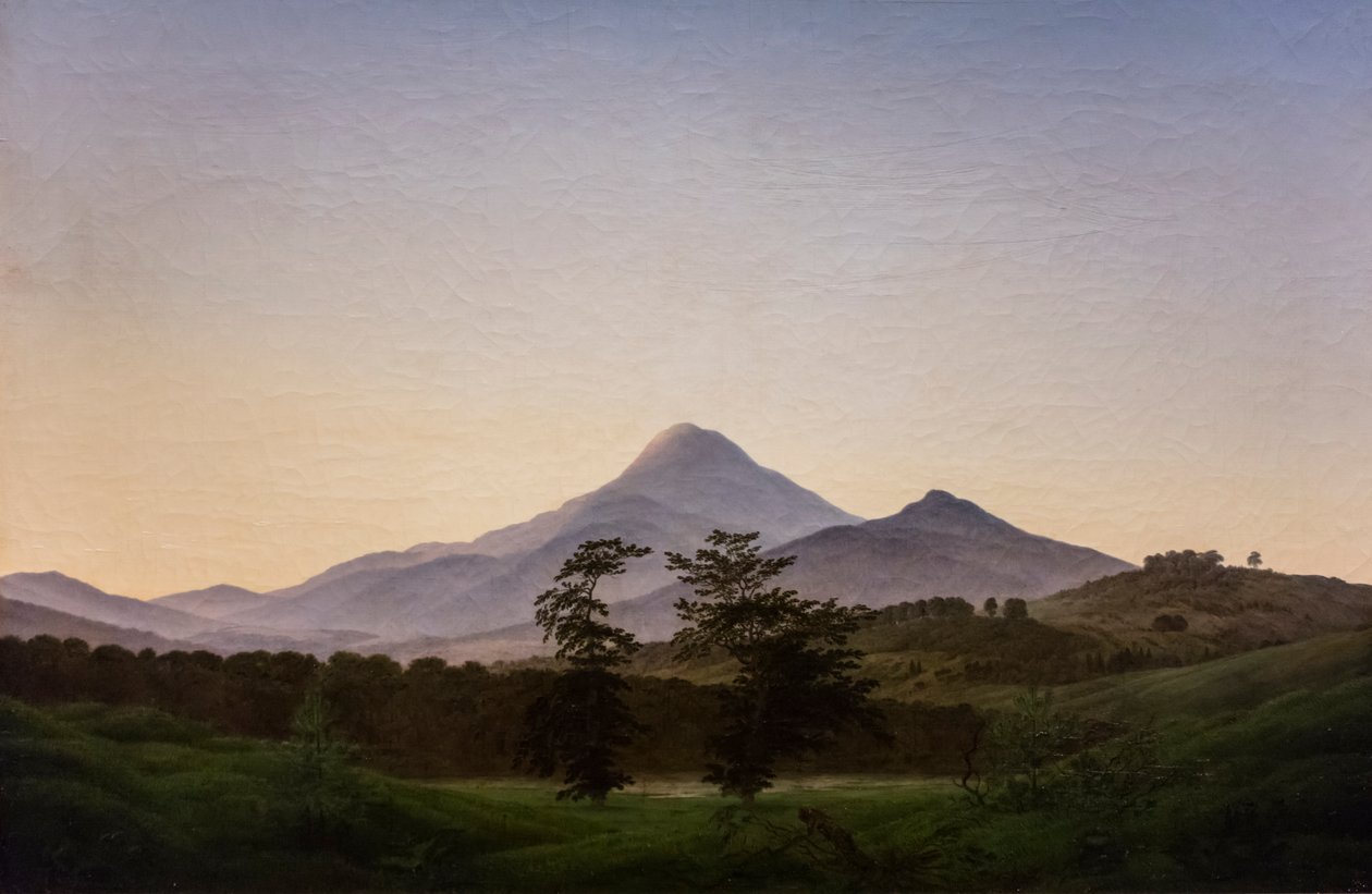 Česká krajina, kolem roku 1808 (olej na plátně) od Caspar David Friedrich