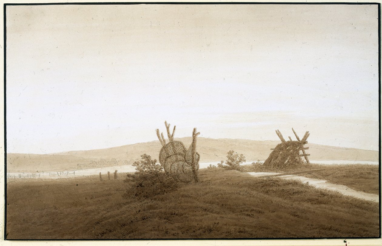 Caspar David Friedrich "Jezero Tollense", kolem roku 1806 od Caspar David Friedrich