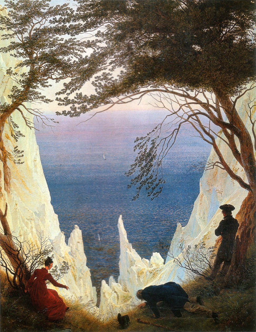 Křídové útesy na Rujáně od Caspar David Friedrich