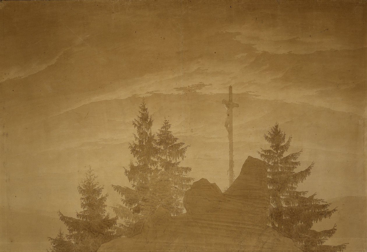Kříž v horách od Caspar David Friedrich
