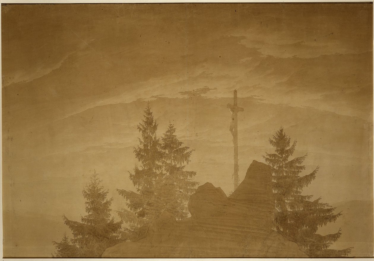 Kříž v horách od Caspar David Friedrich