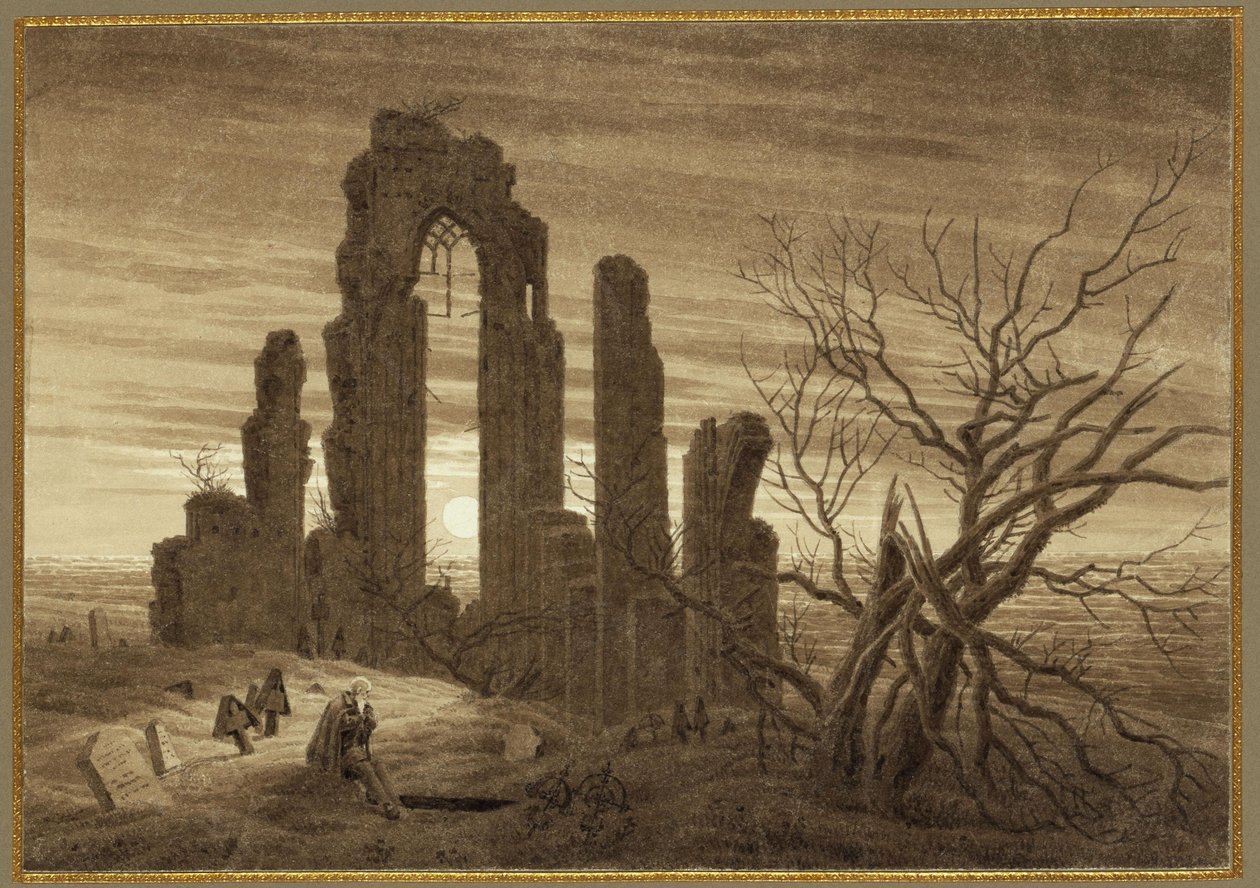 Zima - Noc - Stáří a smrt (z cyklu denních dob a věků života z roku 1803) od Caspar David Friedrich