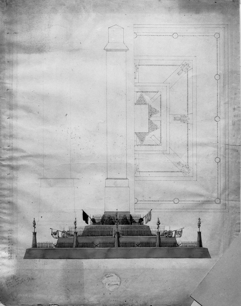 Design pro válečný pomník (tužka, inkoust a wc na papíře) od Caspar David Friedrich