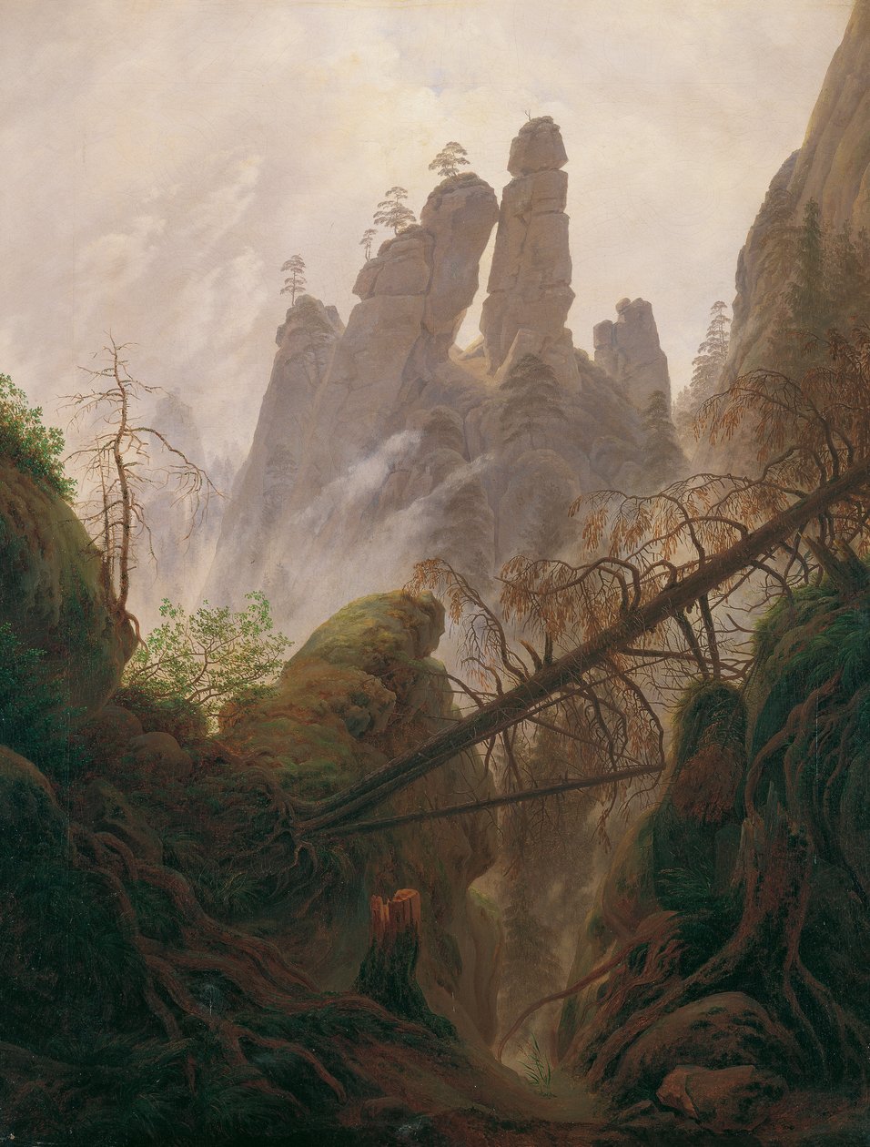 Skalnatá krajina v Labských pískovcích od Caspar David Friedrich