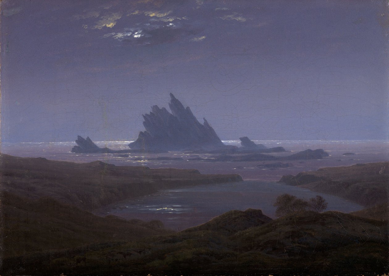 Skalnatý útes na mořské pláži od Caspar David Friedrich