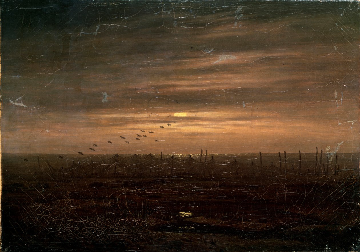 Rybářské sítě, konec 18. nebo 19. století od Caspar David Friedrich