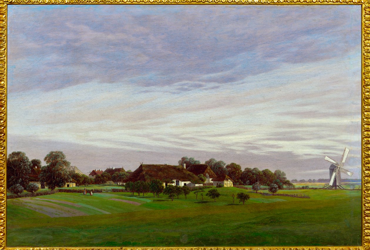 Plochá krajina (olej na plátně) od Caspar David Friedrich