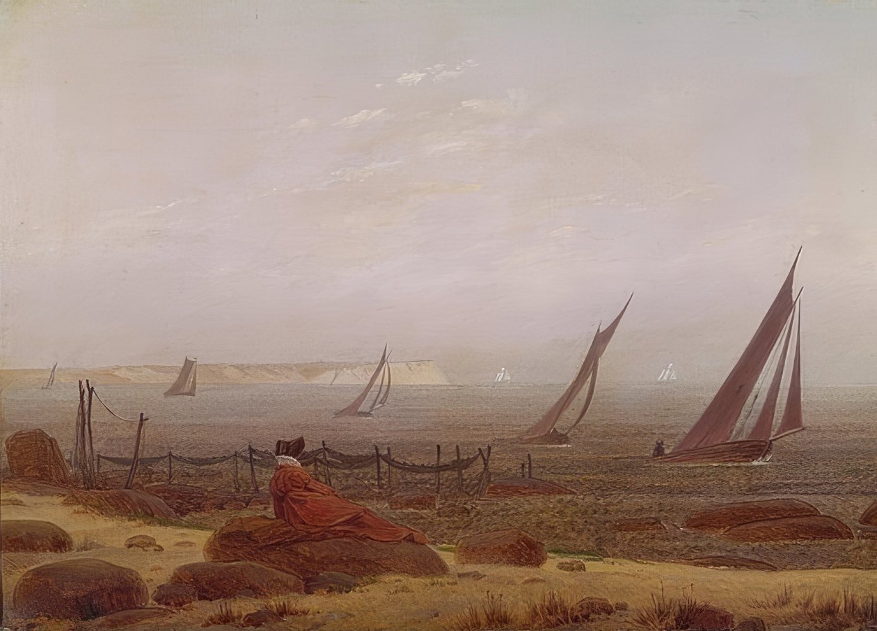 Žena u moře. Kolem roku 1818 od Caspar David Friedrich
