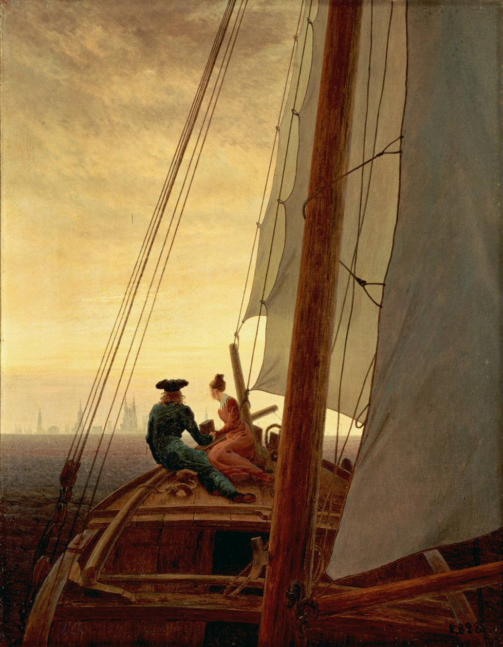 Německy: Auf dem Segler Na plachetnici od Caspar David Friedrich