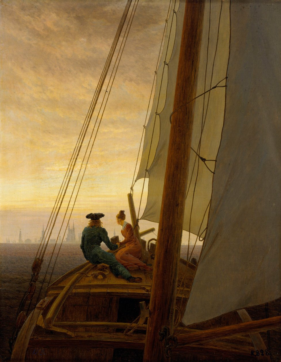 Německy: Auf dem Segler Na plachetnici od Caspar David Friedrich