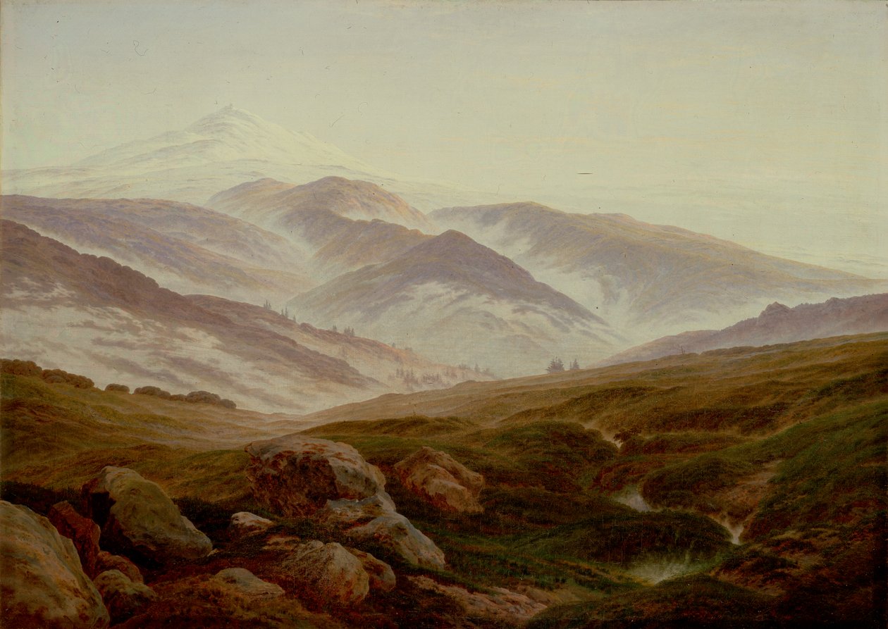 Německy: Erinnerungen an das Riesengebirge Vzpomínky na Krkonoše od Caspar David Friedrich