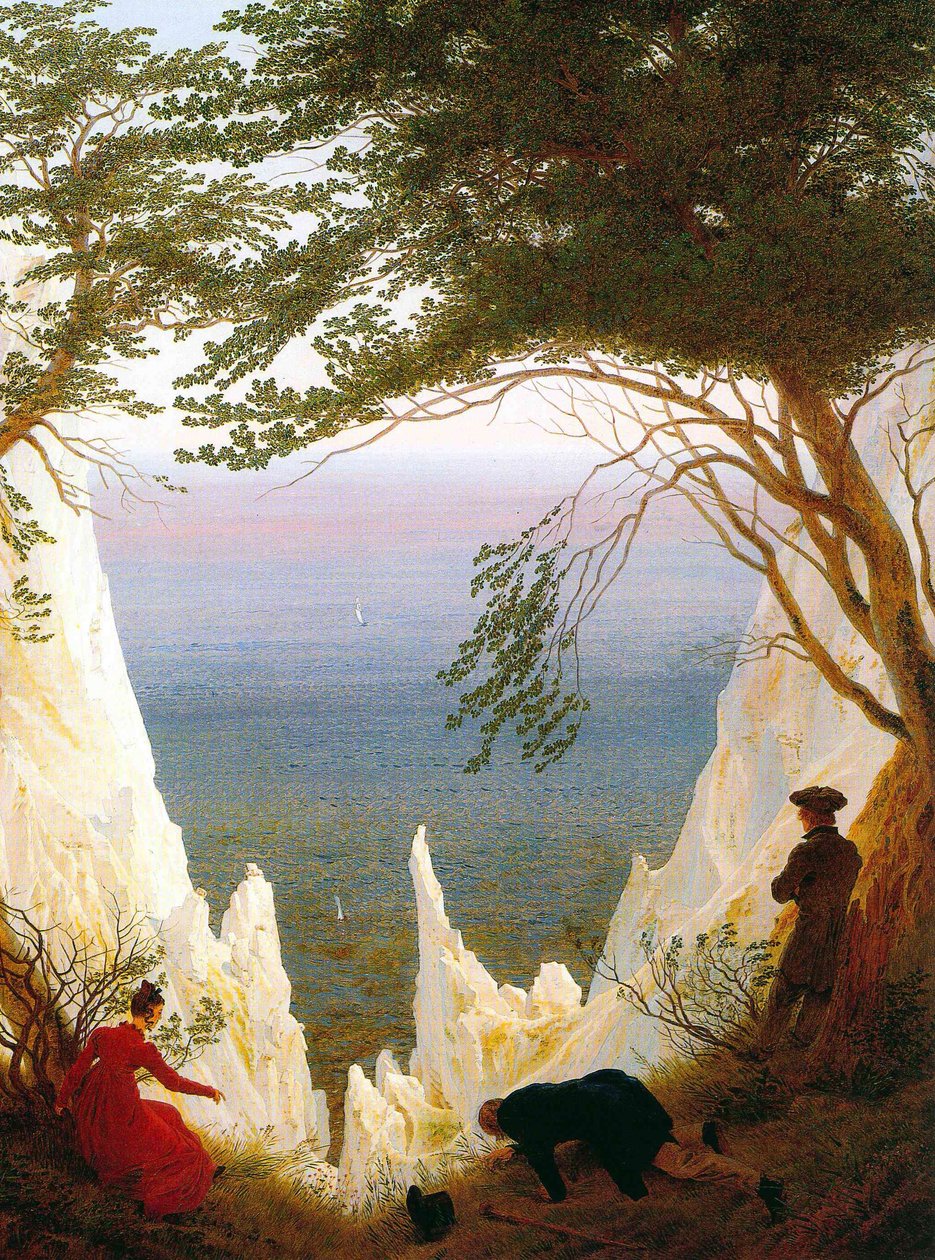 Německy: Kreidefelsen auf Rügen Křídové skály na Rujáně od Caspar David Friedrich