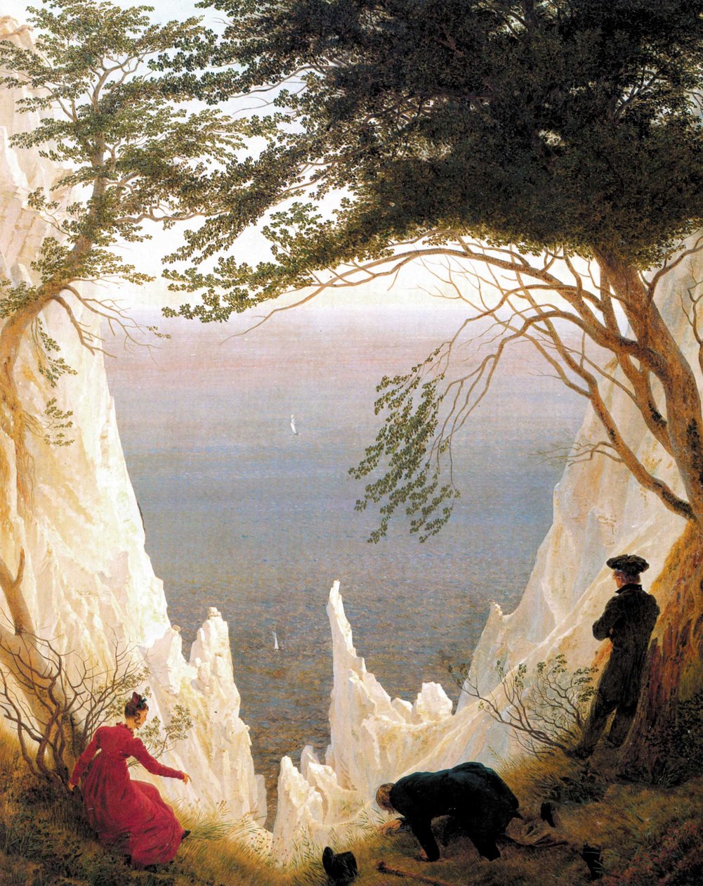 Německy: Kreidefelsen auf Rügen Křídové skály na Rujáně od Caspar David Friedrich