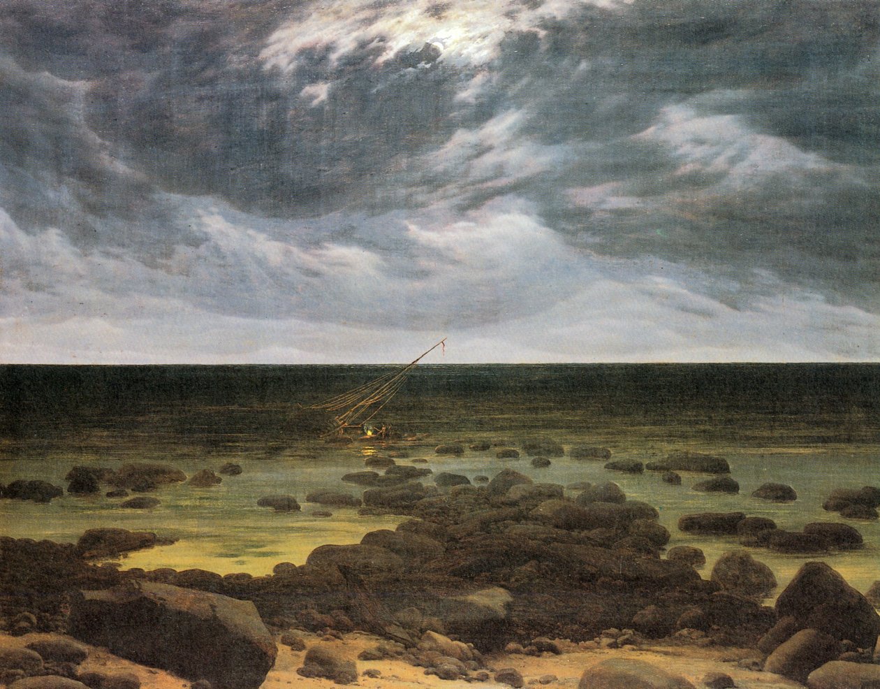Německy: Seashore by Moonlight Seashore by Moonlight od Caspar David Friedrich