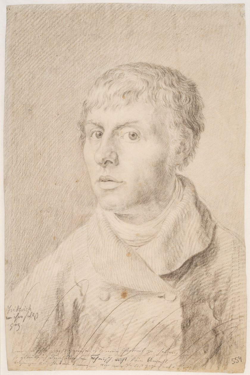 Německy: Selbstbildnis Autoportrét od Caspar David Friedrich
