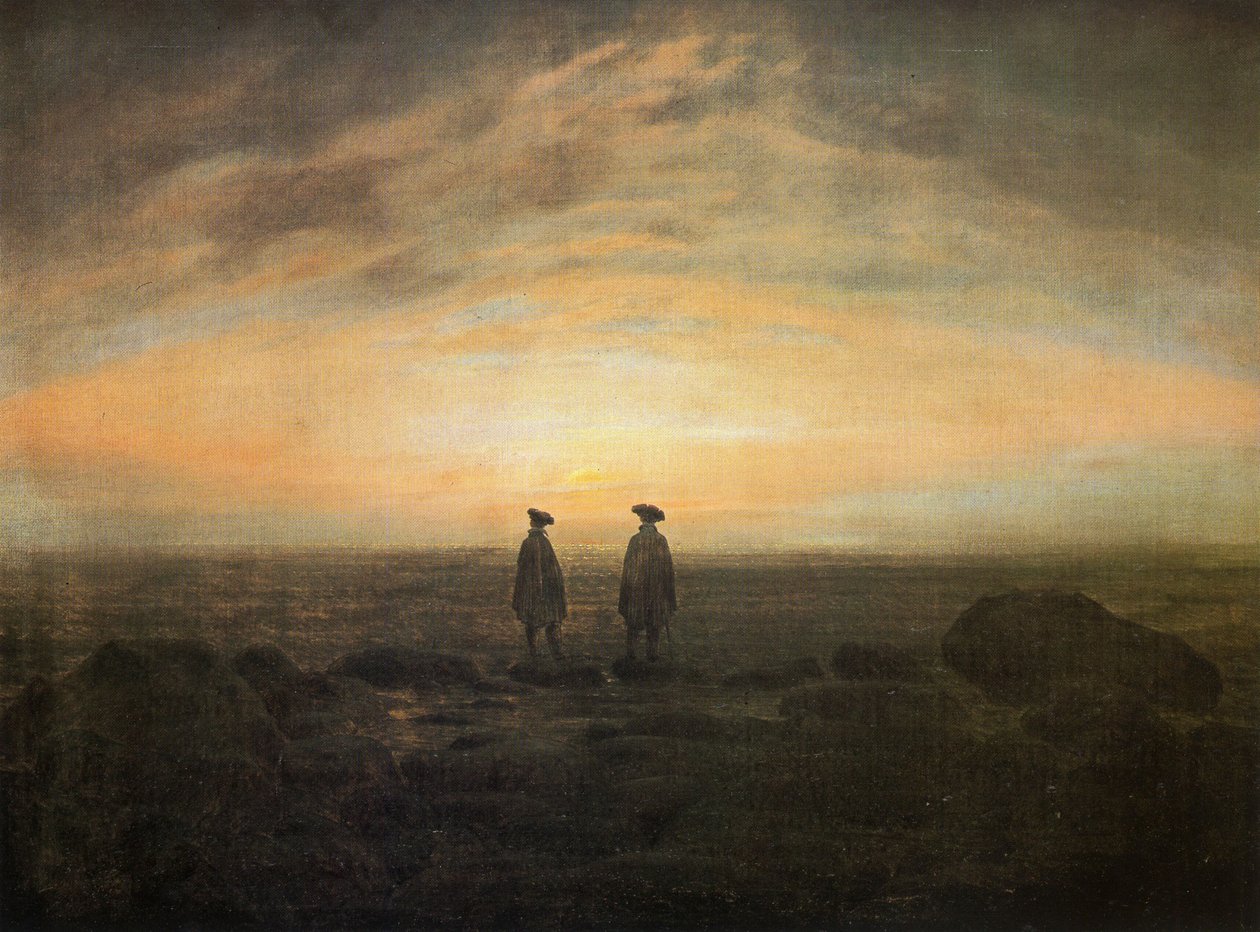 Německy: Zwei Männer am Meer Dva muži u moře od Caspar David Friedrich