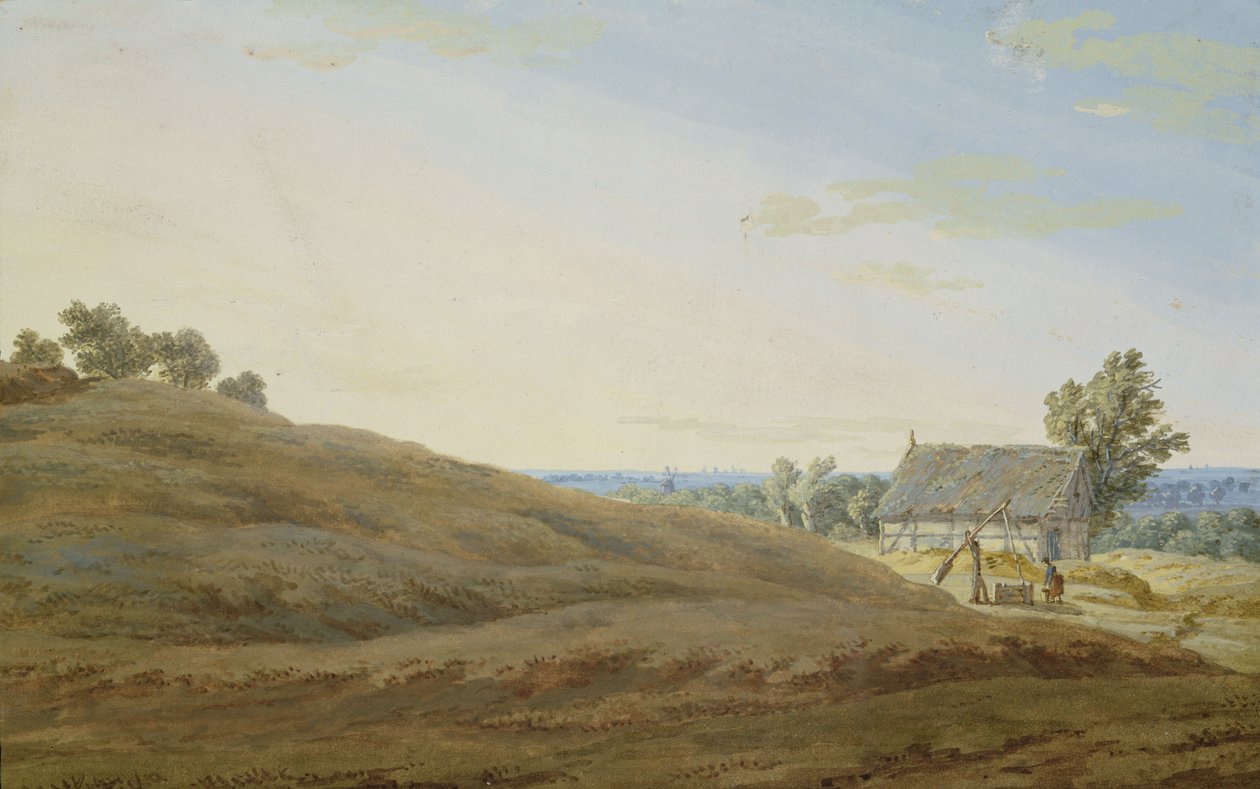 Chata se studnou na Rujáně od Caspar David Friedrich