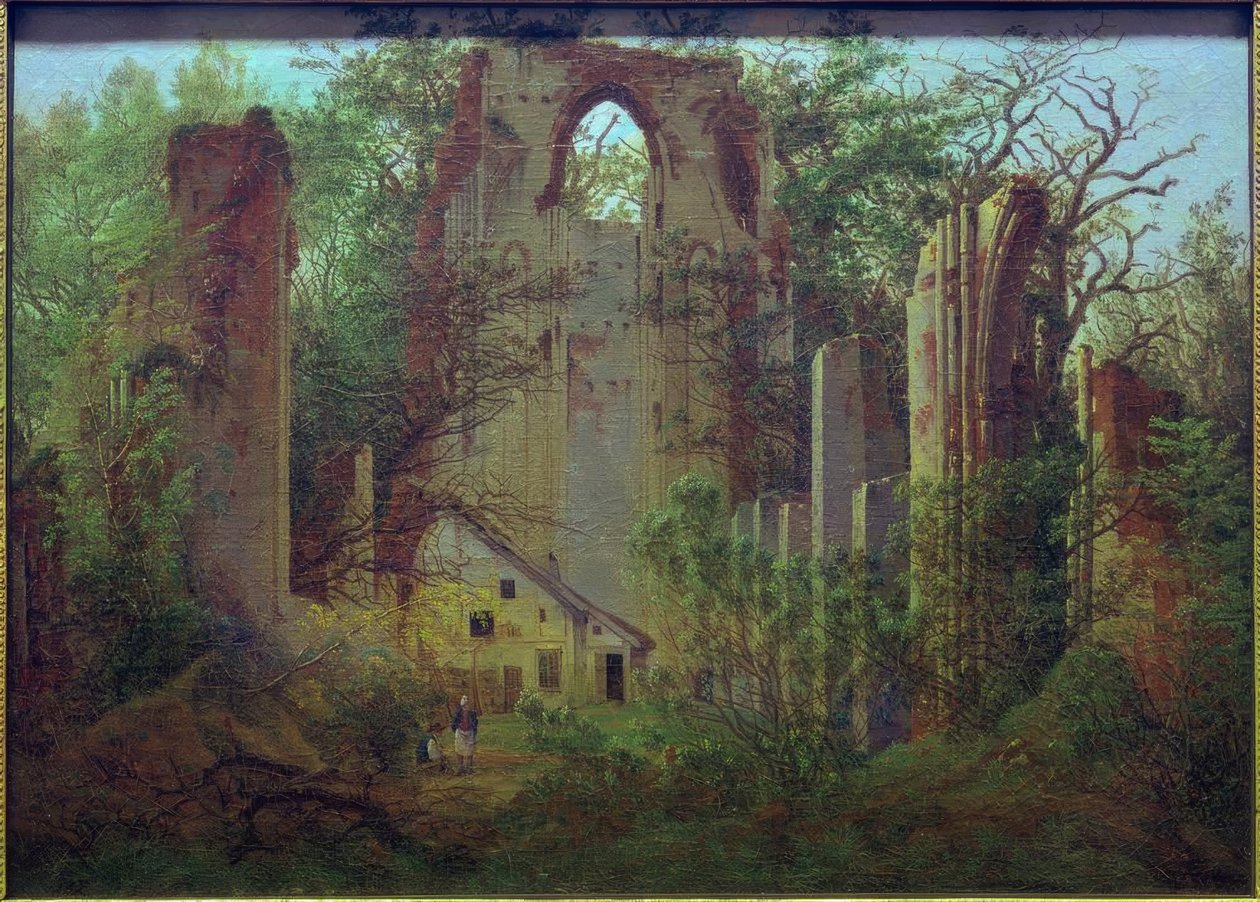Ruiny kláštera Eldena poblíž Greifswaldu od Caspar David Friedrich