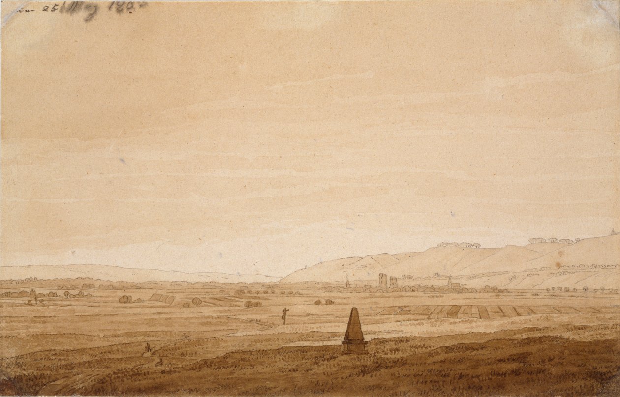 Krajina s obeliskem, 1803 od Caspar David Friedrich