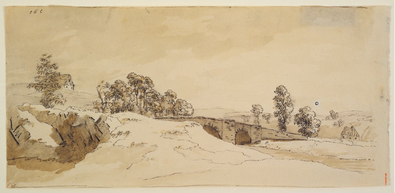 Krajina s mostem od Caspar David Friedrich
