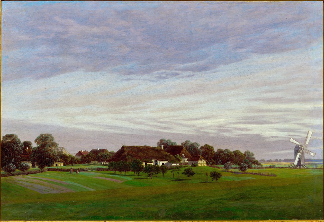 ""Plochá země"" Okolí Greifswaldu, Německo od Caspar David Friedrich