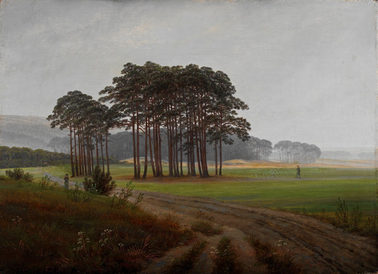 ""Moments de la Journee: le midi"" (Denní doba: poledne) Peinture de Caspar David Friedrich (1774-1840) 1821-1822 - Olej na plátně Rozměr 22x30 cm Niedersaechsisches Landesmuseum, Hannover od Caspar David Friedrich