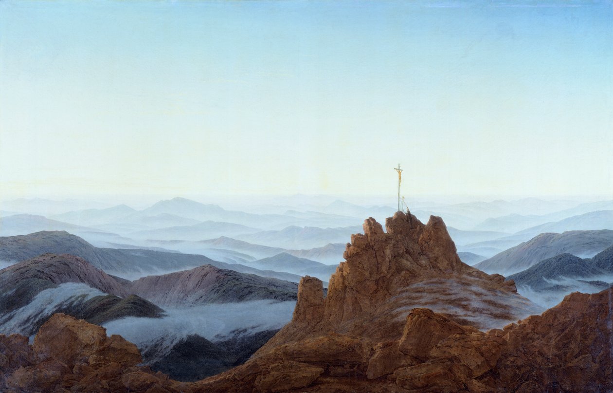 Ráno v Riesengebirge, Caspar David Friedrich od Caspar David Friedrich