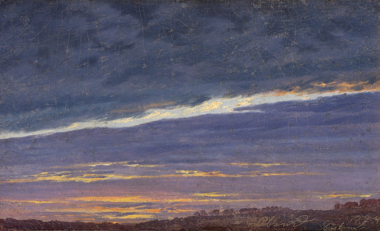 Noční zatažená obloha Večer, 1824. od Caspar David Friedrich