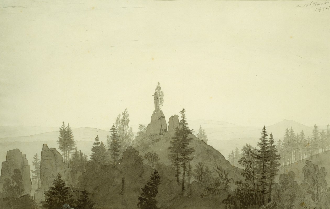Socha Madony v horách od Caspar David Friedrich